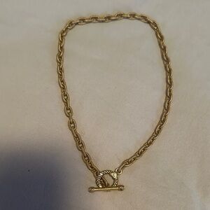 Jay Strongwater Gold-Tone Rope Link Toggle Necklace